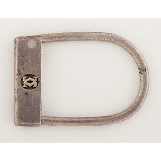 Cartier Sterling Silver and 18K Gold Keyring