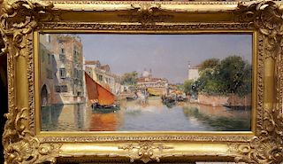 Antonio Maria de Reyna (1859-1937) Venice Painting