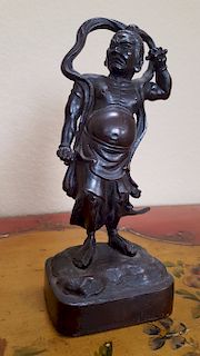 Japanese Antique Meiji Bronze Warrior