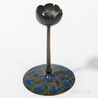The Arts and Crafts Shop Enameled Copper Candlestick