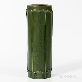 Tall Hampshire Pottery Cylindrical Vase