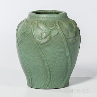 Van Briggle Pottery Green Glaze Vase