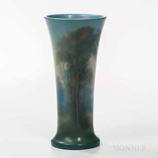 Edward Diers for Rookwood Pottery Vellum Landscape Vase