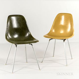 Two Ray and Charles Eames for Herman Miller Shell Chairs