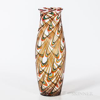 Dino Martens (1894-1970) "Drappeggio" Vase for Toso and Company