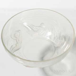 R. Lalique Ondines Art Glass Bowl