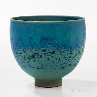 Edwin and Mary Scheier Studio Pottery Bowl