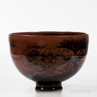 Edwin and Mary Scheier Decorated Studio Pottery Bowl