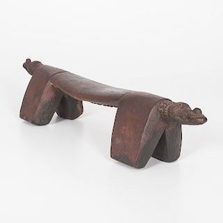 African Carved Headrest