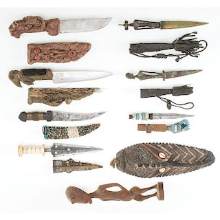 Lot of Nine African Objects