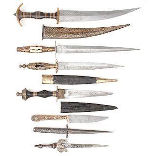 Lot of Seven European Knives