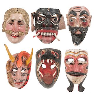 Collection of Colorful Mexican Parade Masks, Deaccessioned from Children's Museum of Indianapolis 
