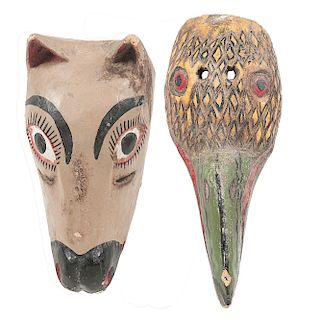 Mexican Horse and Parrot Parade Masks, Deaccessioned from the Children's Museum of Indianapolis