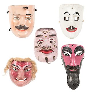 Mexican Male Masks, Deaccessioned from the Children's Museum of Indianapolis