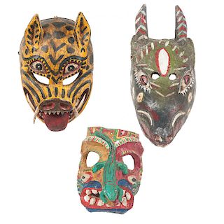 Colorful Mexican Zoomorphic Masks, Deaccessioned from the Children's Museum of Indianapolis