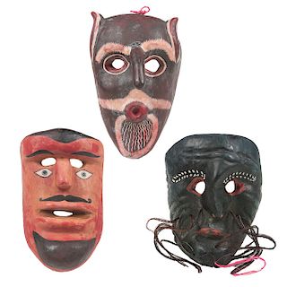 Smooth Matte Mexican Masks,  Deaccessioned from the Children's Museum of Indianapolis