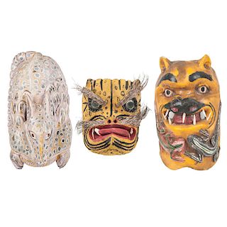 Mexican Brightly Colored Animal Masks,  Deaccessioned from the Children's Museum of Indianapolis