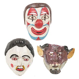 Mexican Clown and Devil Masks,  Deaccessioned from the Children's Museum of Indianapolis
