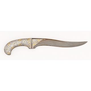 A Fine Afghan Choora Knife with Niello Decorations