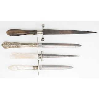 Four 19th Century Daggers