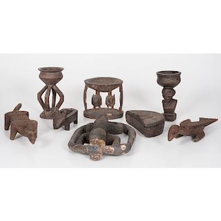 A Collection of African Carved Bowls and Figures, Sold to benefit the Acquisitions Fund of the Berea College Art Collection