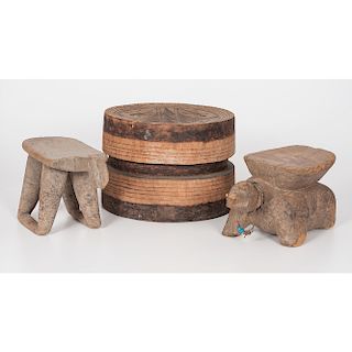 African Carved Stools, Sold to benefit the Acquisitions Fund of the Berea College Art Collection