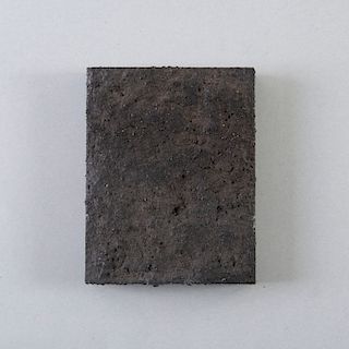 Beatríz Zamora (Ciudad de México, 1935 - ) El negro #15. Mixta sobre madera. Firmado y fechado Sept.-78. 7 x 9 cm