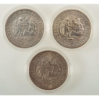 United States Providence, Rhode Island, Tercentenary Commemorative Half Dollars 1936, Lot of Three