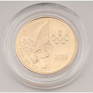 United States XXVI Olympiad Flag Bearer Gold $5 1996-W, Proof