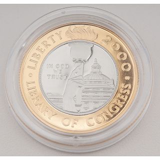 United States Library of Congress Bicentennial $10 Gold/Platinum 2000-W, Proof
