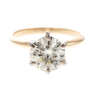 A Ladies 2.13 ct Diamond Solitaire Ring