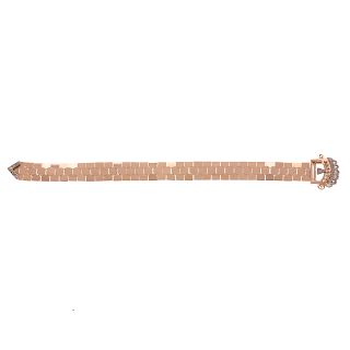 A Ladies Victorian Diamond Buckle Bracelet in 14K