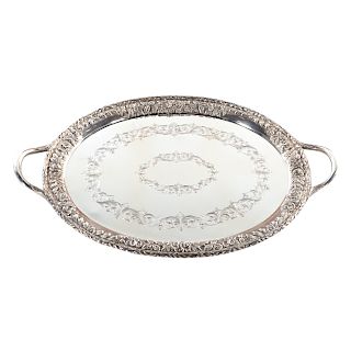 Fine Kirk repousse sterling service tray