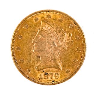 [US] 1879 $10 Gold Liberty XF/AU