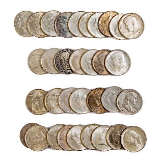 33 Silver Half Dollars