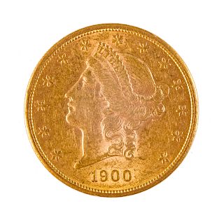 1900 $20 Gold Double Eagle - XF