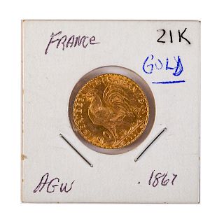1907 French Gold Rooster - 20 Francs Uncirculated