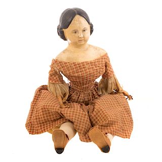 Greiner/Greiner type papier-mache and cloth doll