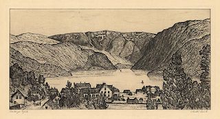 Chester Leich - Hardanger Fjord - Original, Signed Drypoint