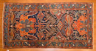 Antique Bahktiari rug, approx. 2.11 x 5.10