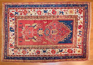 Antique Turkish tribal rug, approx. 3.8 x 5.4