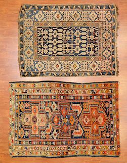 Two antique Caucasian rugs, Caucasus, circa 1930