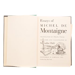 "Essays of Michel de Montaigne," w/ Salvador Dali