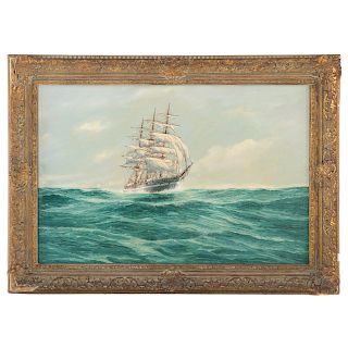 Jay Arnold. Ship portrait of the Ann McKim, oil