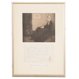 James Whistler. Signed Letter