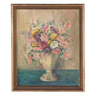 Grace M. Ruckman. Floral Still Life, oil on canvas