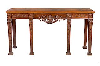 George II style carved mahogany sideboard