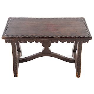 Russian style pine chip carved coffee table