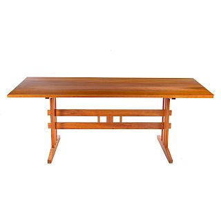 Michael T. Maxwell custom cherrywood trestle table