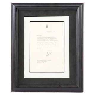 Jackie Kennedy signed letter
